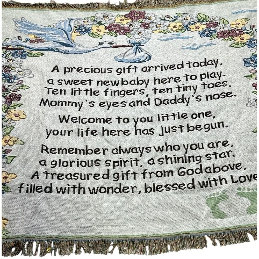 Baby Tapestry Wall Hanging‎ Newborn Throw Blanket Nursery Décor Gift Boy Girl